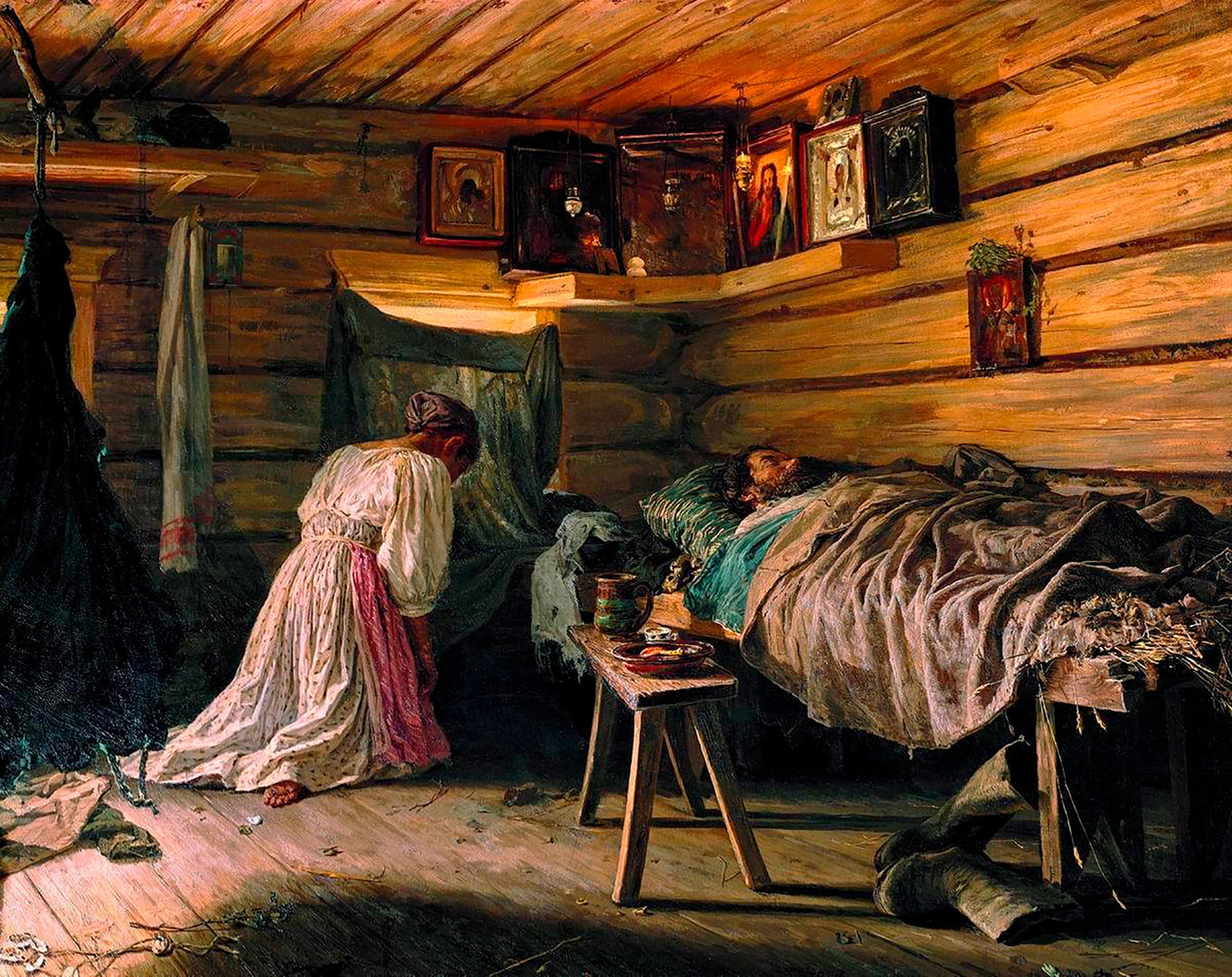 Mari malade par Vassili Maximov. 1881.
