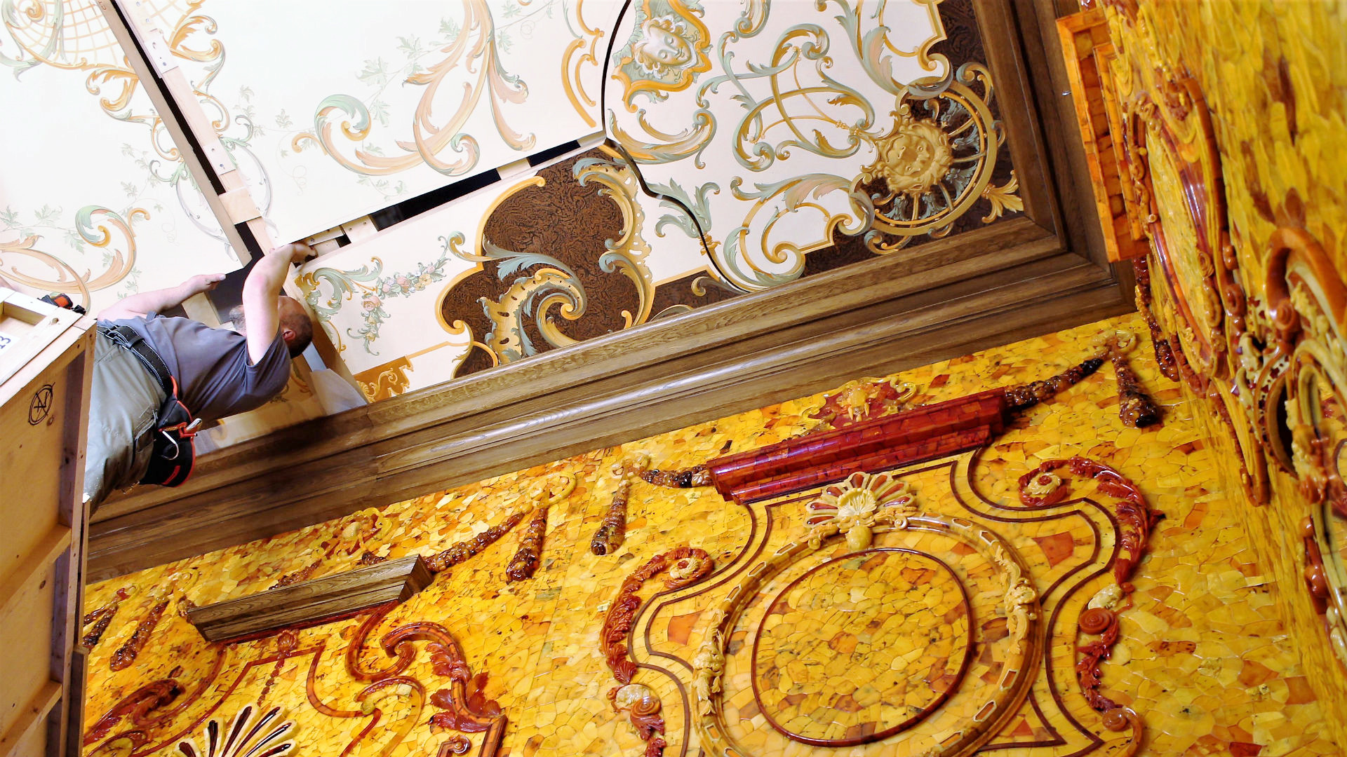 La réplique du cabinet d’ambre de Pierre le Grand.
