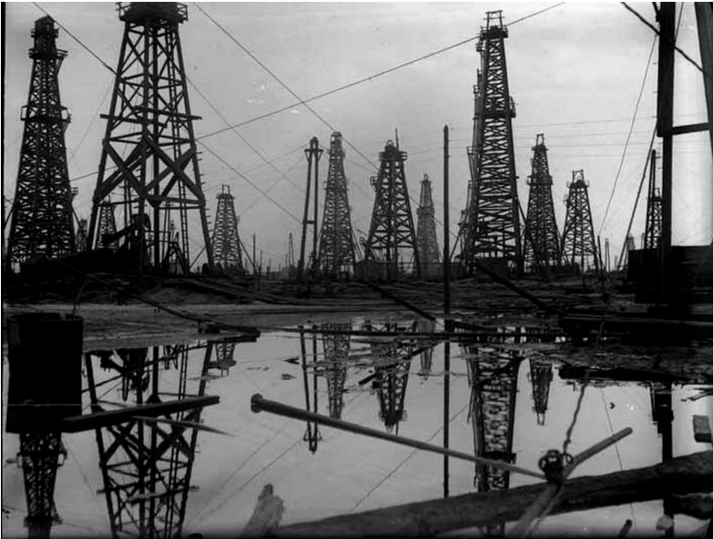 Naftni stolpi 1929, Azerbajdžanska SSR, Baku.