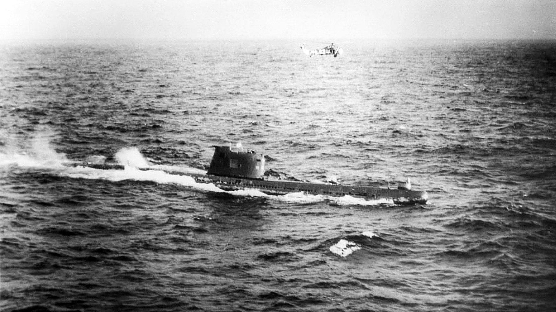 Soviet submarine B-59, in the Caribbean near Cuba.