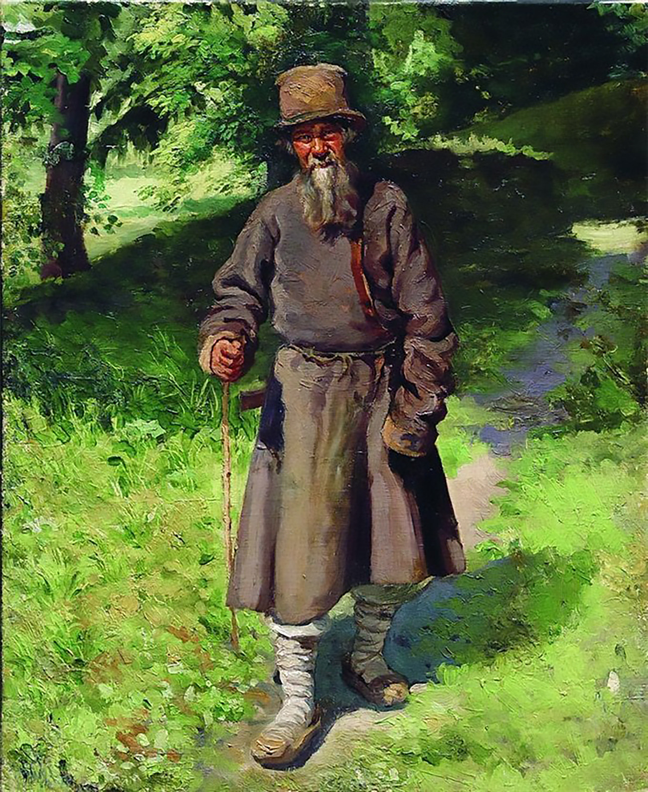 Kmet v gozdu, slikar Nikolaj Jarošenko.