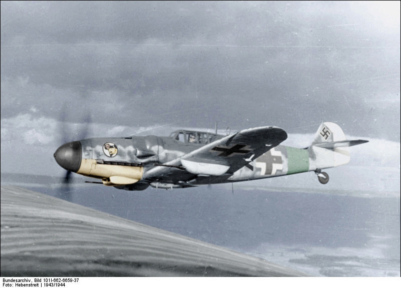 Messerschmitt Me-109 en vuelo.