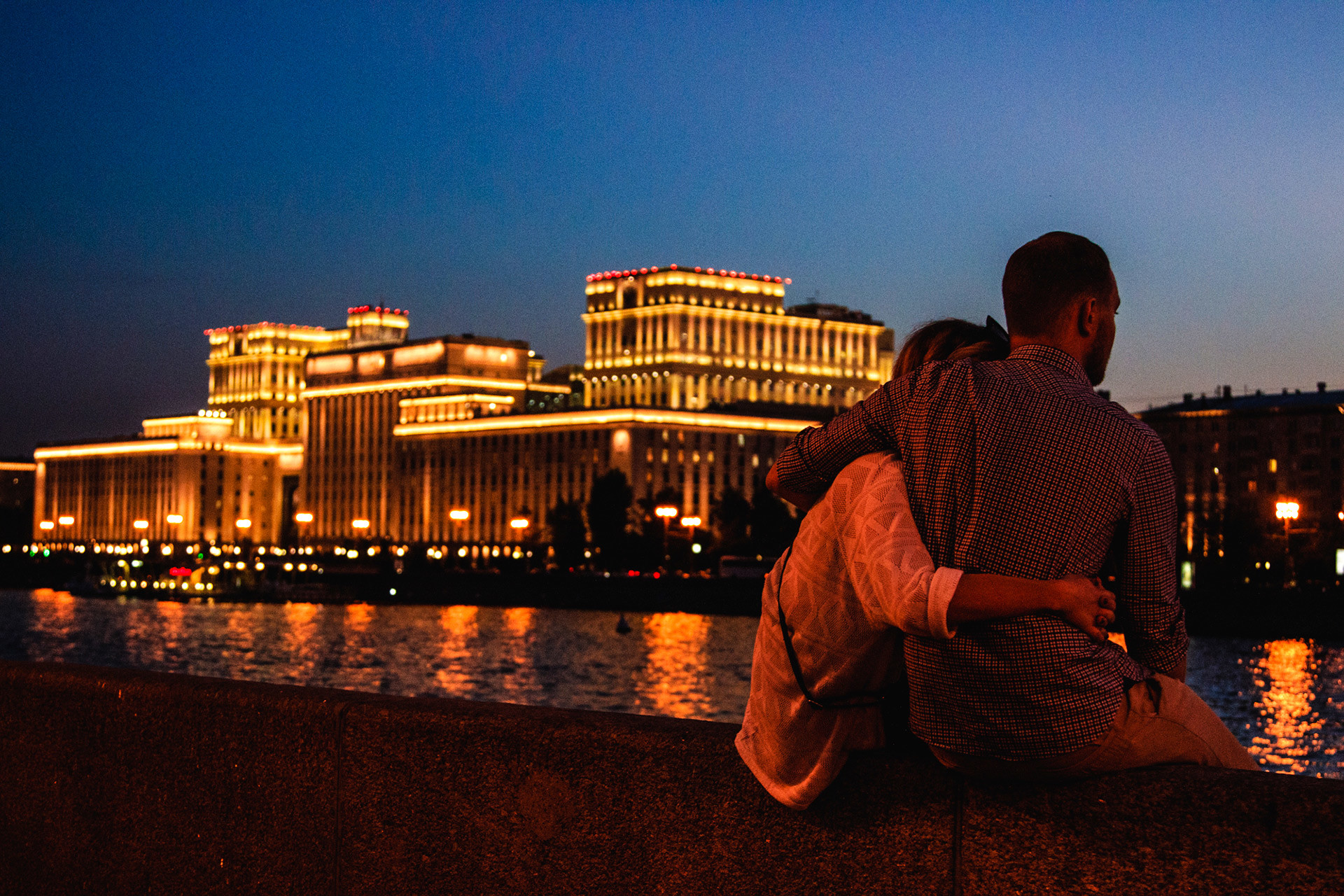 The Krymskaya Embankment in September, Moscow