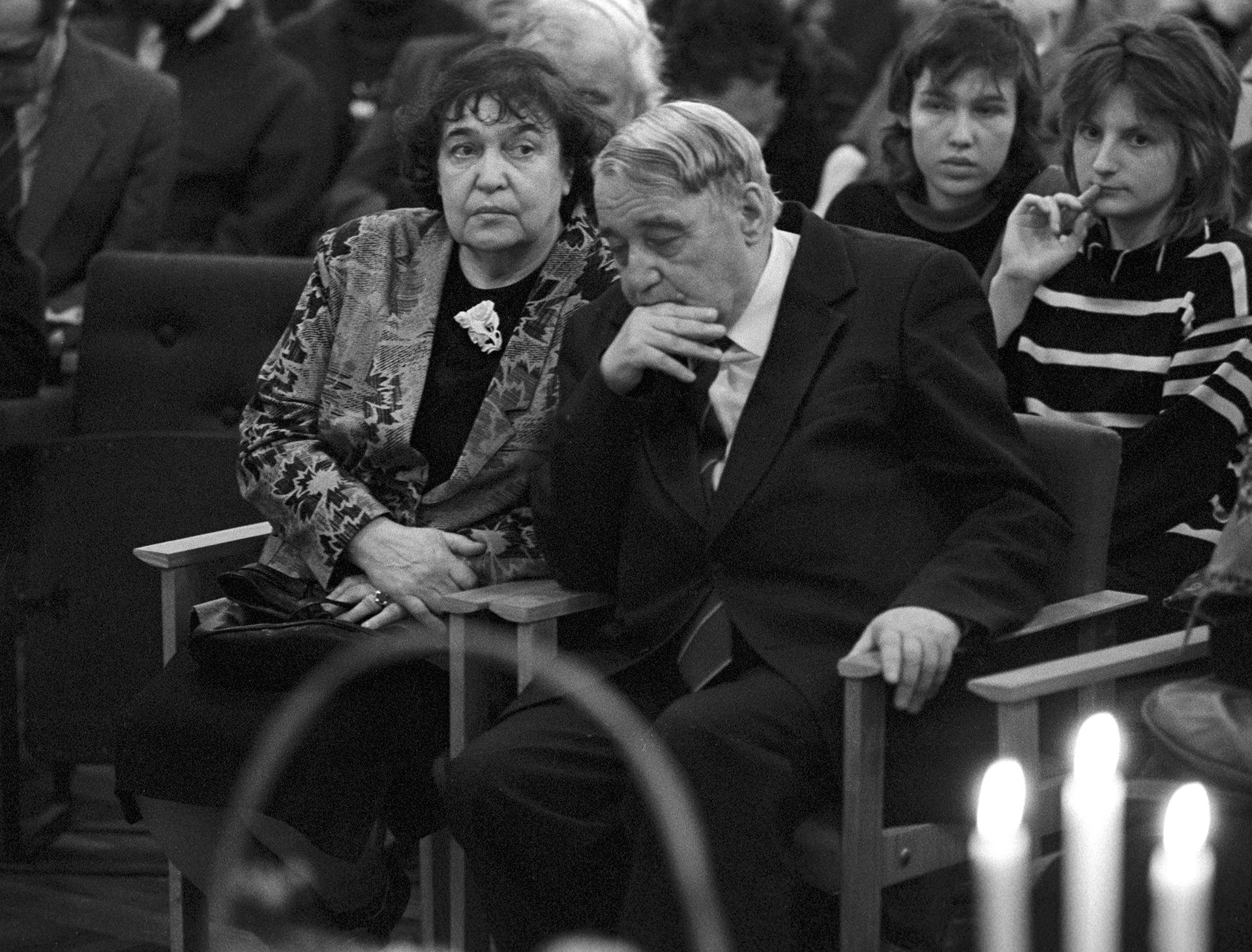 Lev Gumilev at the party in a vocational school.