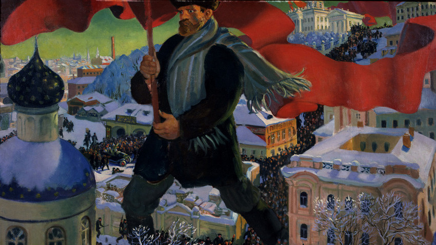 'Boljševik,' 1920., Boris Kustodijev
