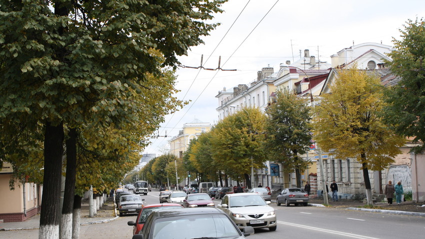 Ulica v mestu Vladimir.