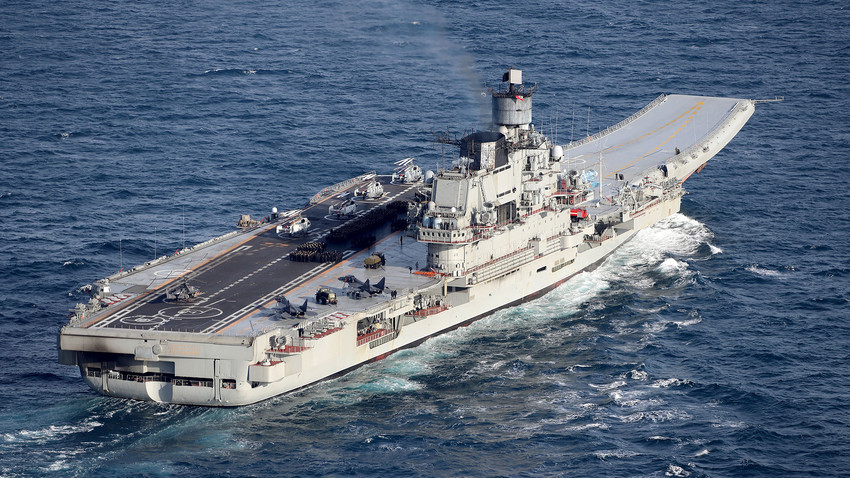 Russian heavy aircraft cruiser Admiral Kuznetsov. 