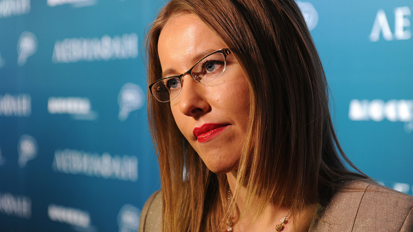 A TV host Xenia Sobchak.