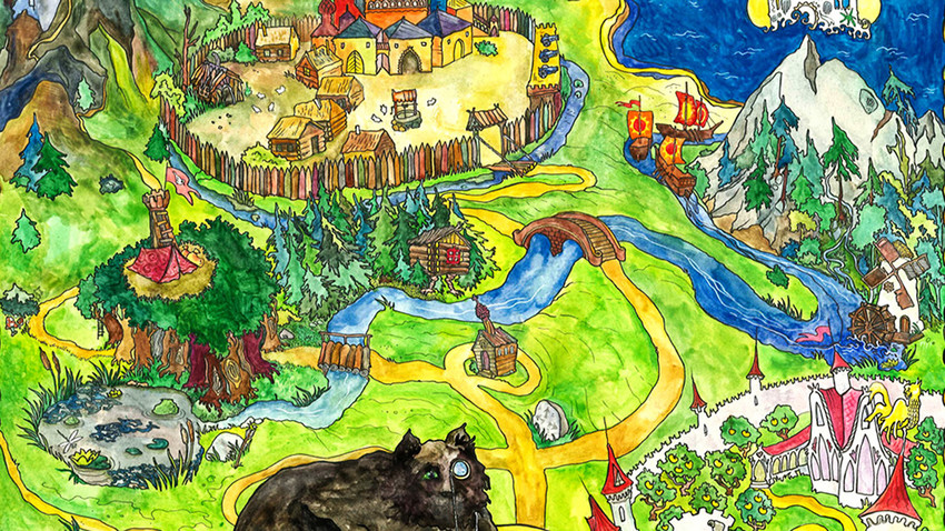 A map of Magical Kingdom.
