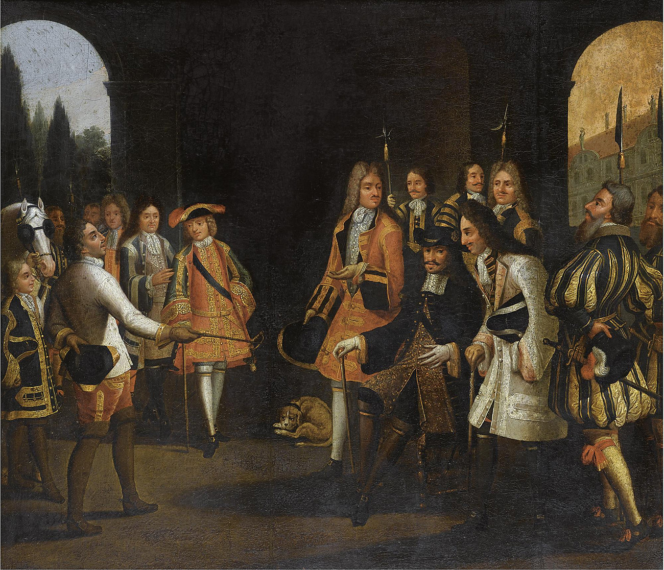 Pierre le Grand chez Louis XIV à Versailles, 1717.