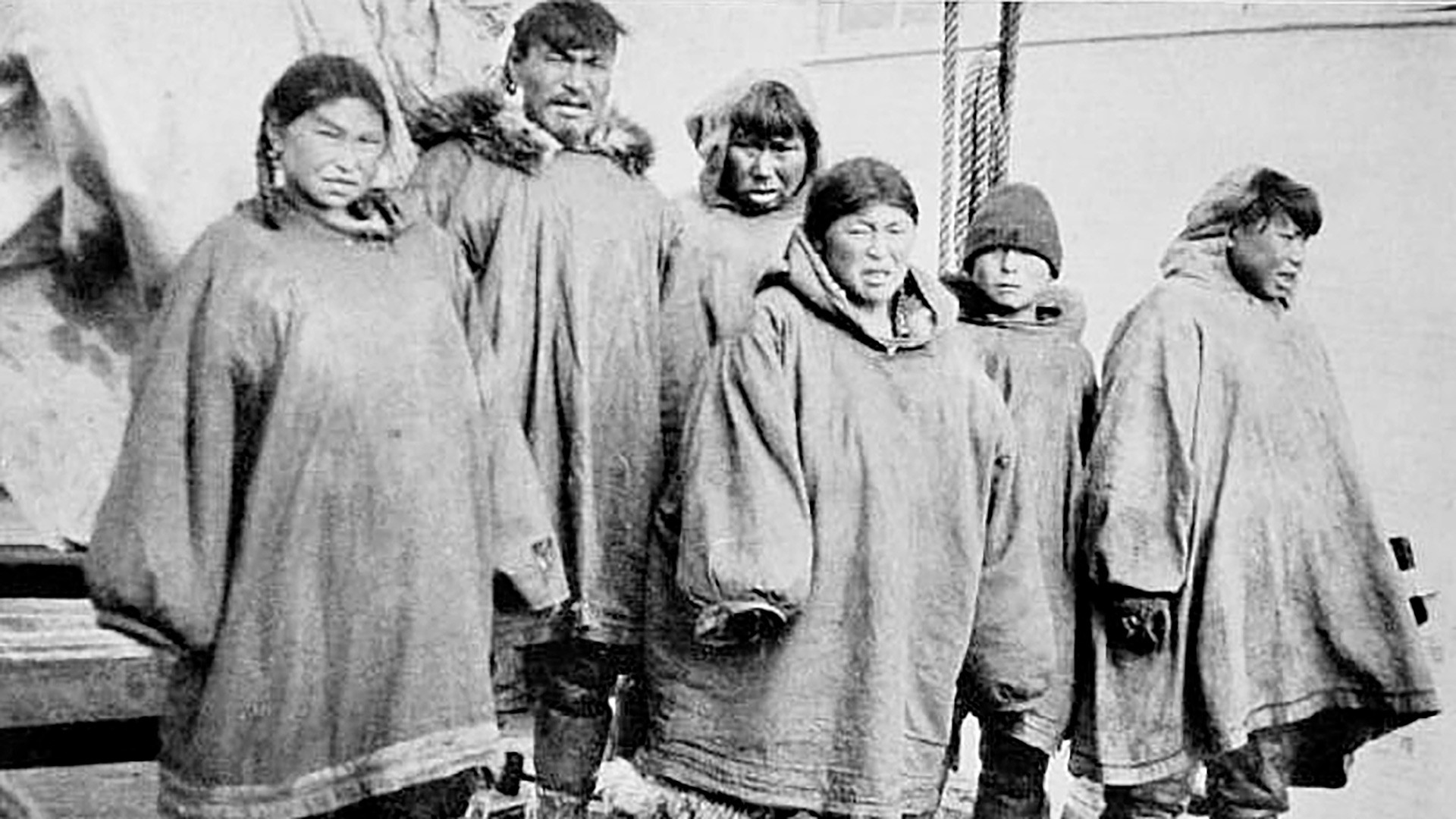 Chukchi residents of a remote Uelen village (1913). By that time the Chukchi reached peace with Russia.