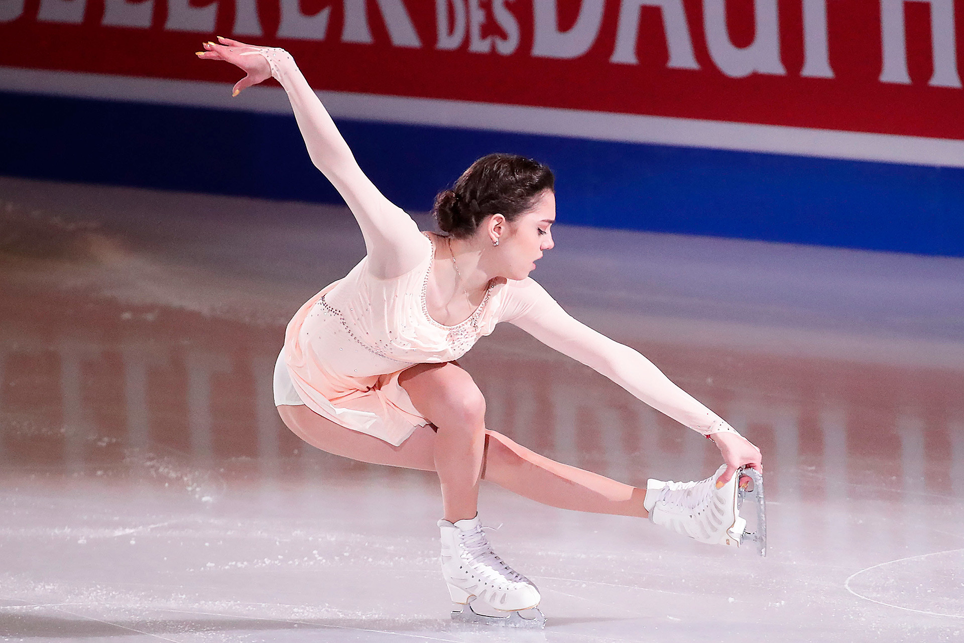  Evgenia Medvedeva aux Championnats du monde d'Helsinki.