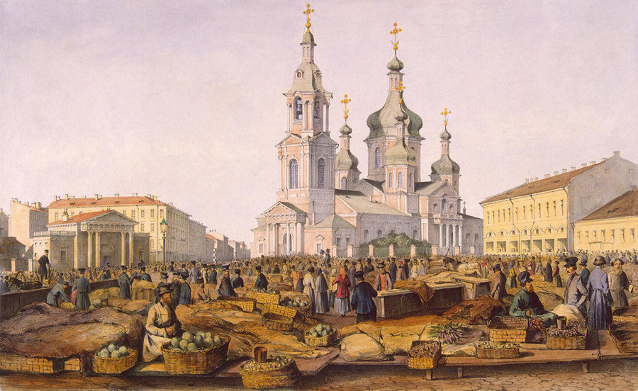 センナヤ広場の救世主教会、1841年