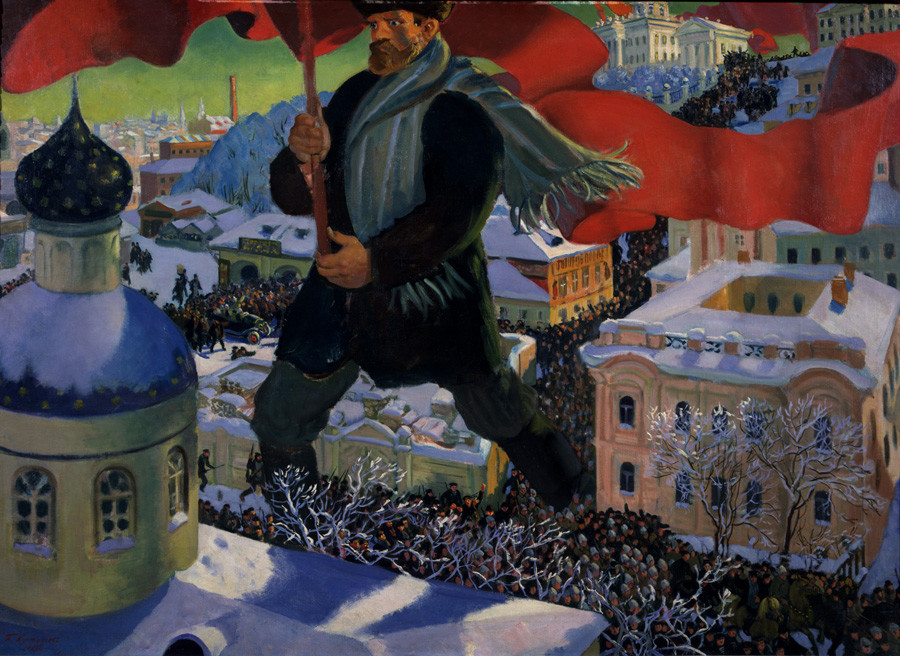ボリシェヴィキ (1920年）、ボリス・クストーディエフ画