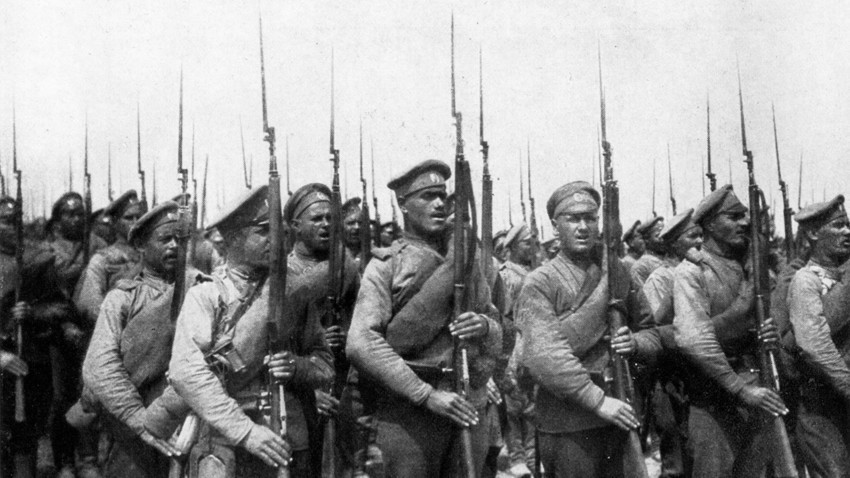Ruski vojnici u Prvom svjetskom ratu.