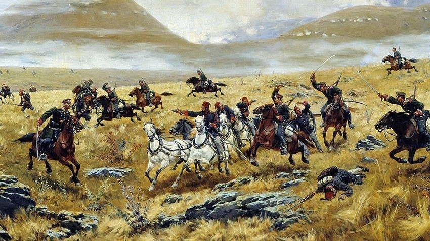 Aleksej Kivšenko: Nižnjenovgorodska dragonska pukovnija progoni Turke kraj Karsa, 1877.