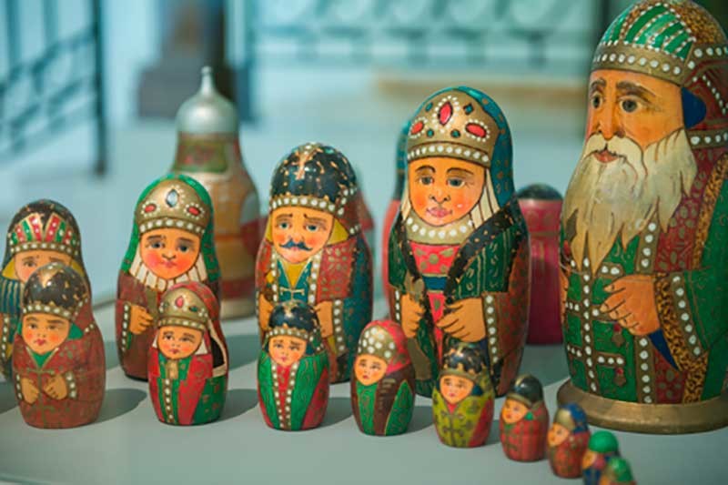 Exhibition of Russian dolls at All-Russian Decorative Art Museum