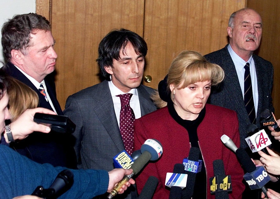 Presidential candidates Vladimir Zhirinovsky, Umar Dzhabrailov, Ella Pamfilova and Stanislav Govorukhin.