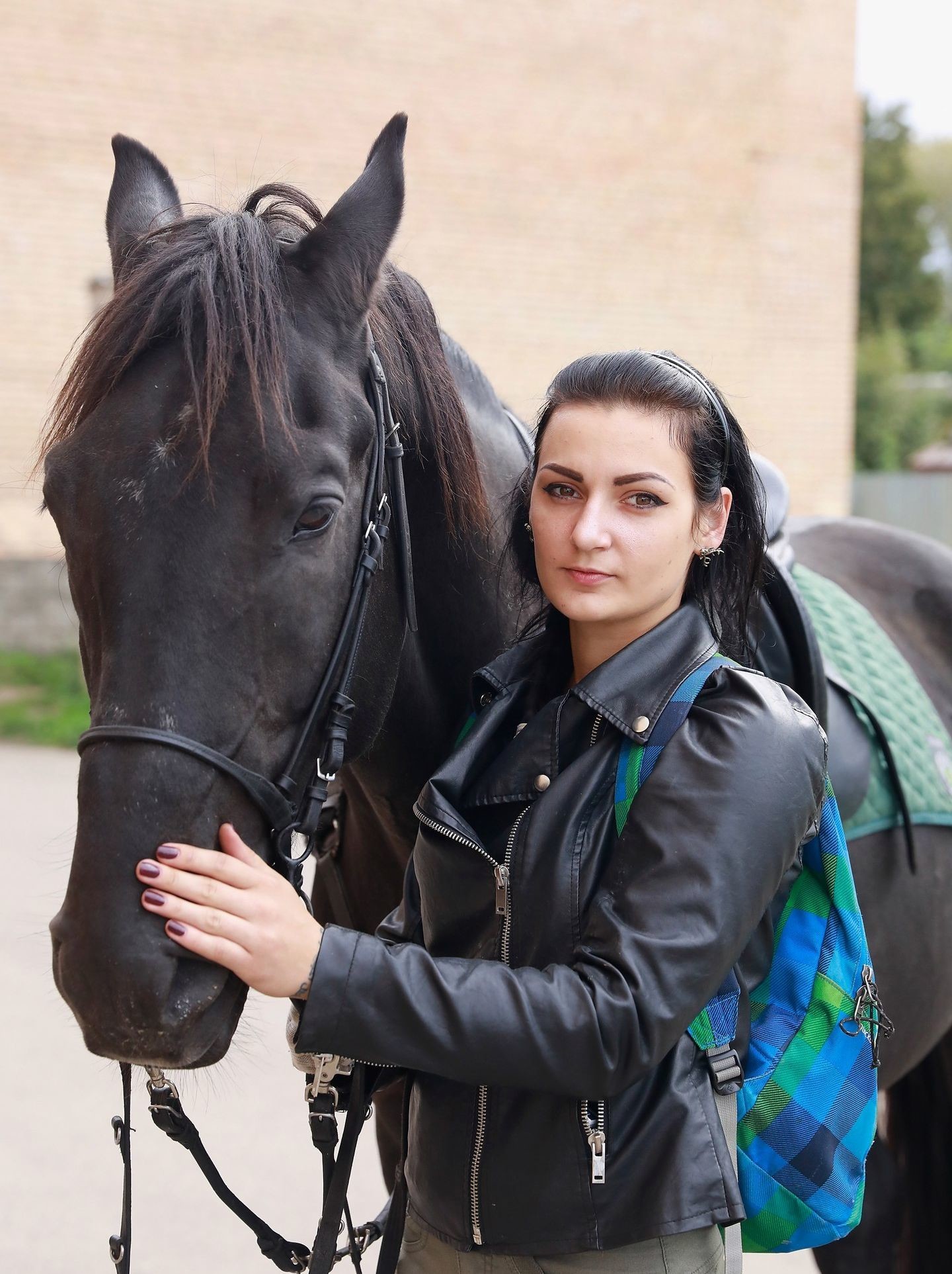 Maria Rubtsova com seu cavalo