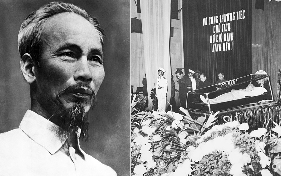 Ho Chi Minh, a Vietnamese revolutionary leader (before and after his death in 1969). 