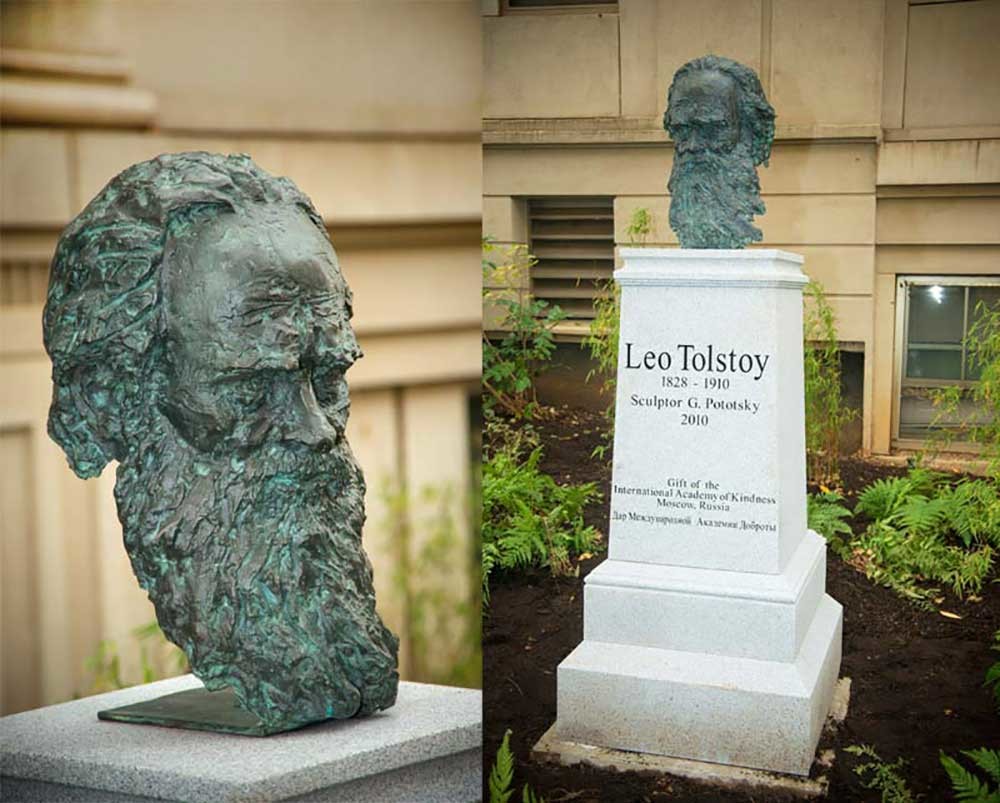 A monument to Leo Tolstoy in Washington, D.C. 