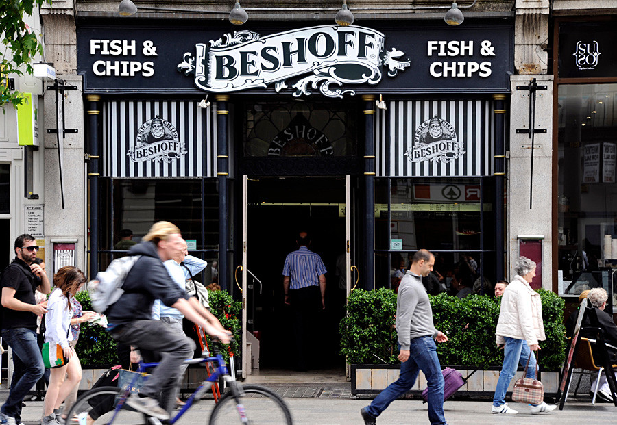 Beshoff's famous fish ‘n’ chips, O'Connell street, Dublin