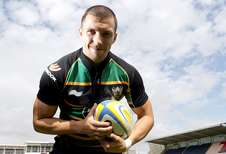 Vasily Artemyev, of Northampton Saints and Russia poses at Franklin's Gardens on August 10, 2011 in Northampton, England. 