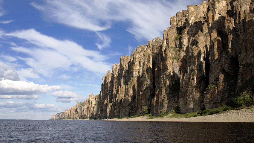 Lena Pillars were formed in some of the Cambrian Period sea-basins.