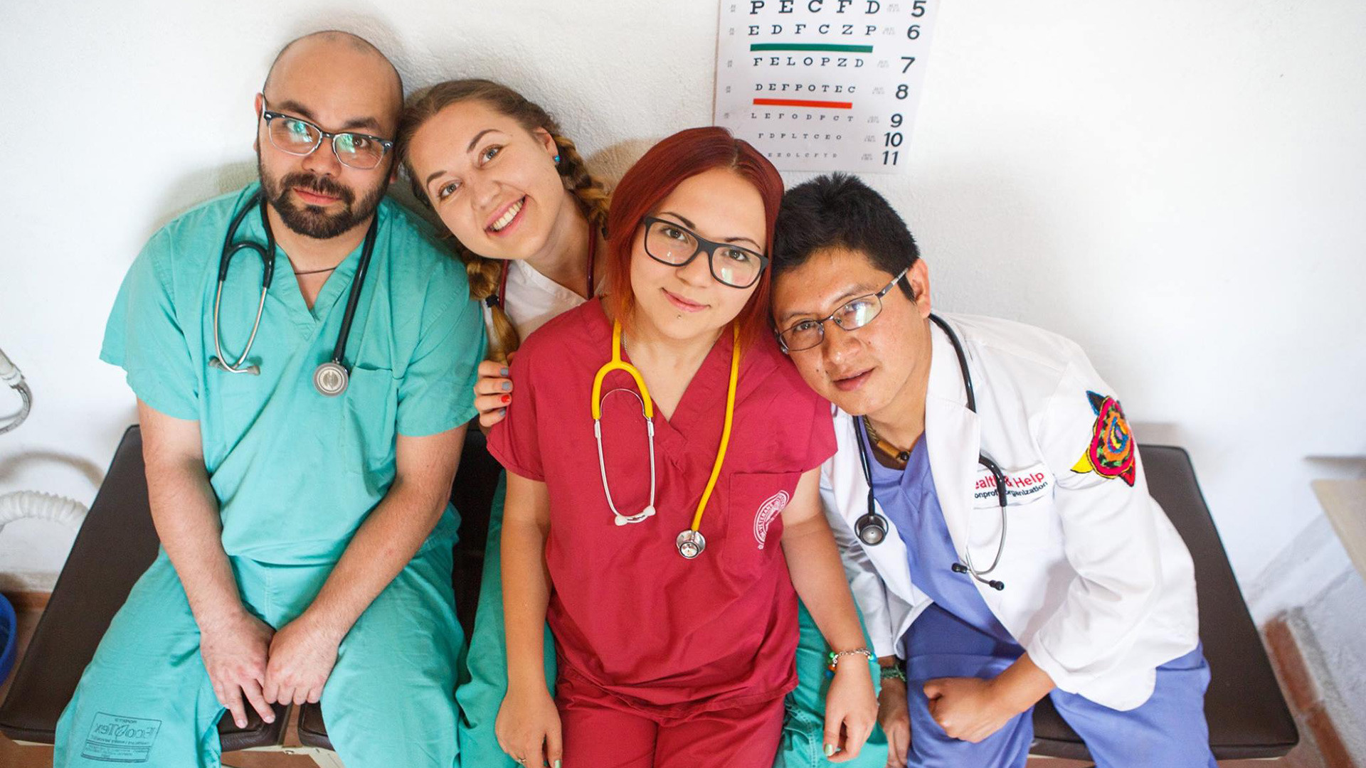 Viktoriya Valikova (second left) together with Karina Basharova (second right) organized the non-profit organization Health & Help.