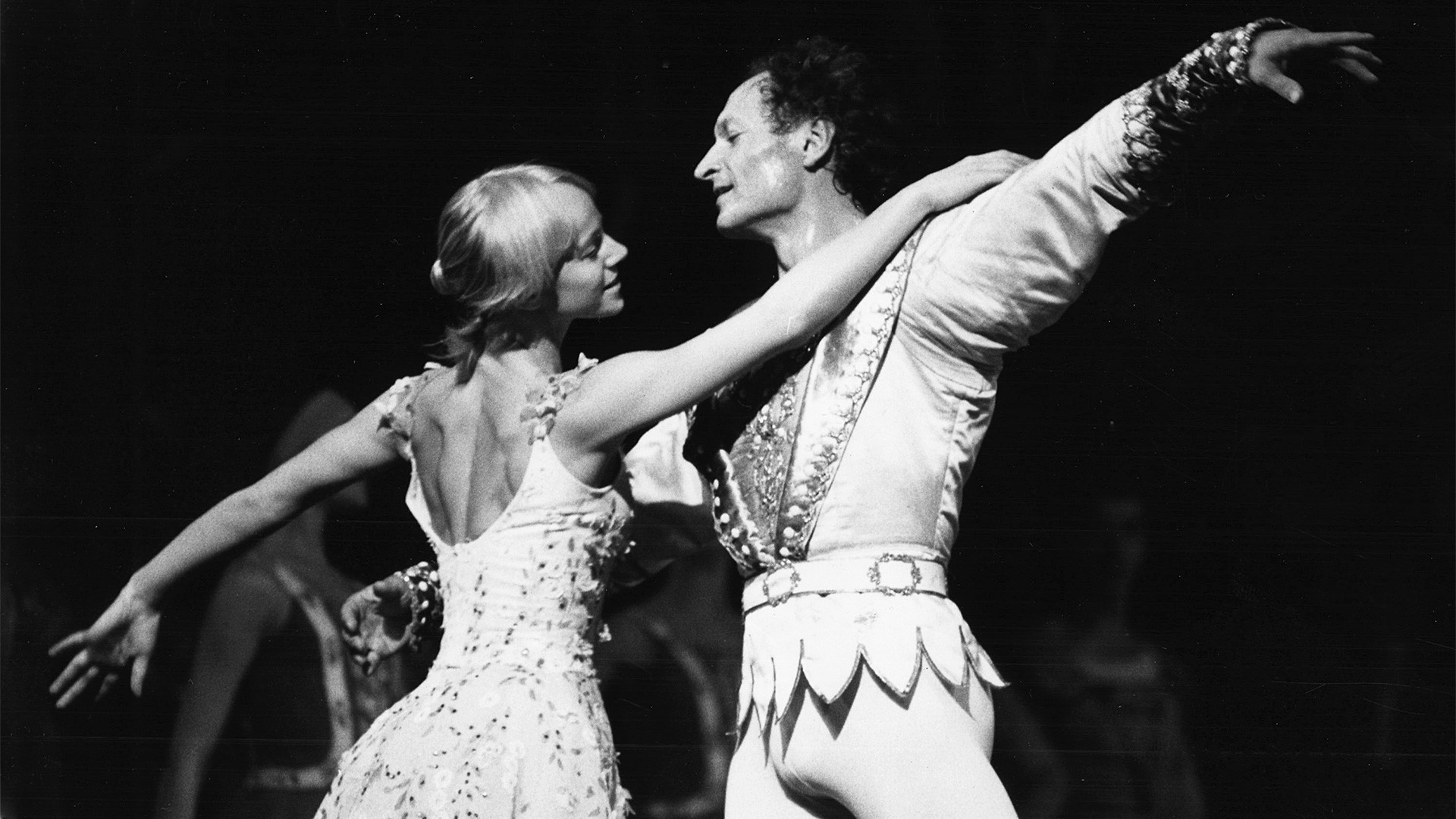 Russian dancers Galina Panova and her husband Valery Panov are pictured during rehearsal with the Berlin Opera Ballet Production of "Cinderella" at the New York State Theater of the Lincoln Center for the performing arts, July 6, 1978. 