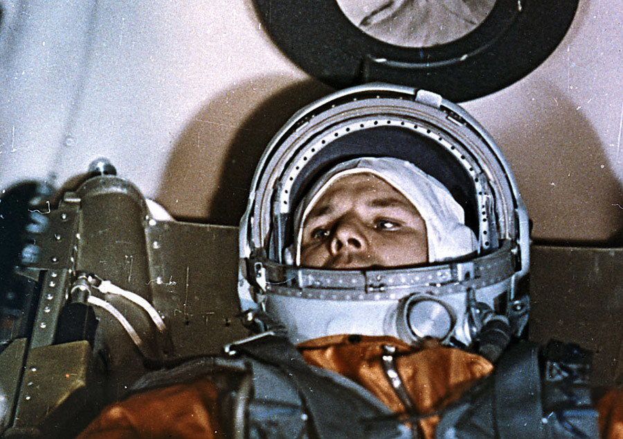 Gagarin's face became a symbol of progress and humanity's will to explore the Universe beyond their planet. 