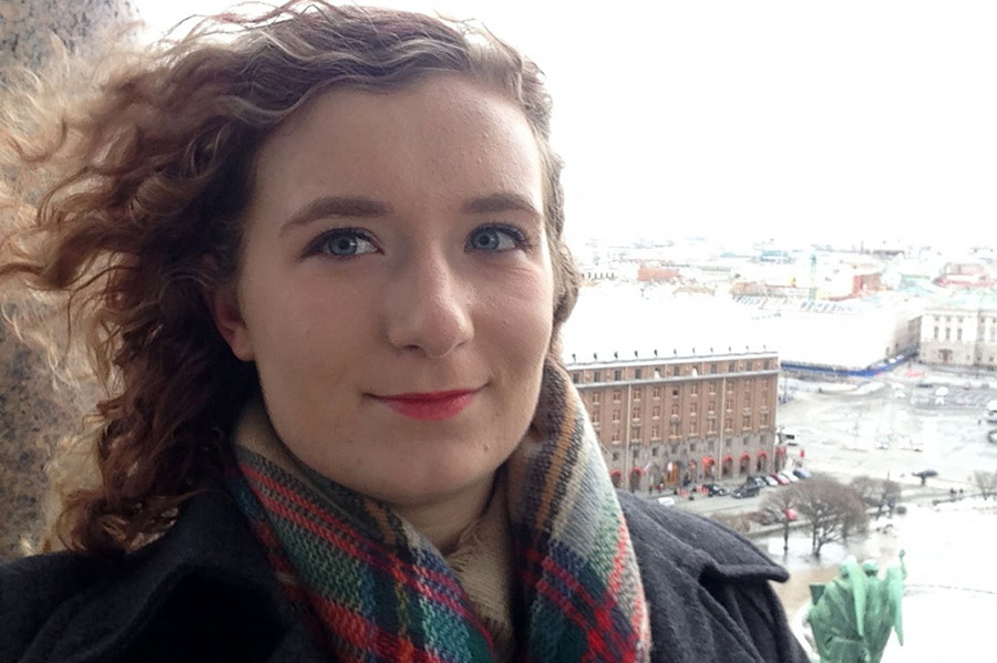 Megan Ellis, a student from Drake University in Iowa