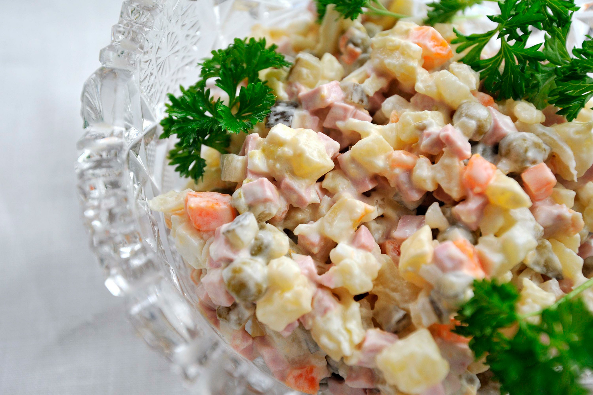 The Russian salad.