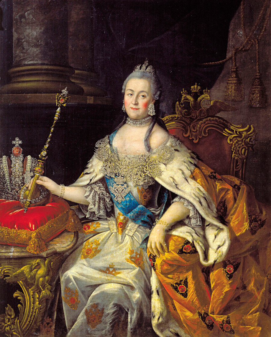 Императрица Екатерина II с маслени бои от Алексей Петрович Антропов, 1766 г.