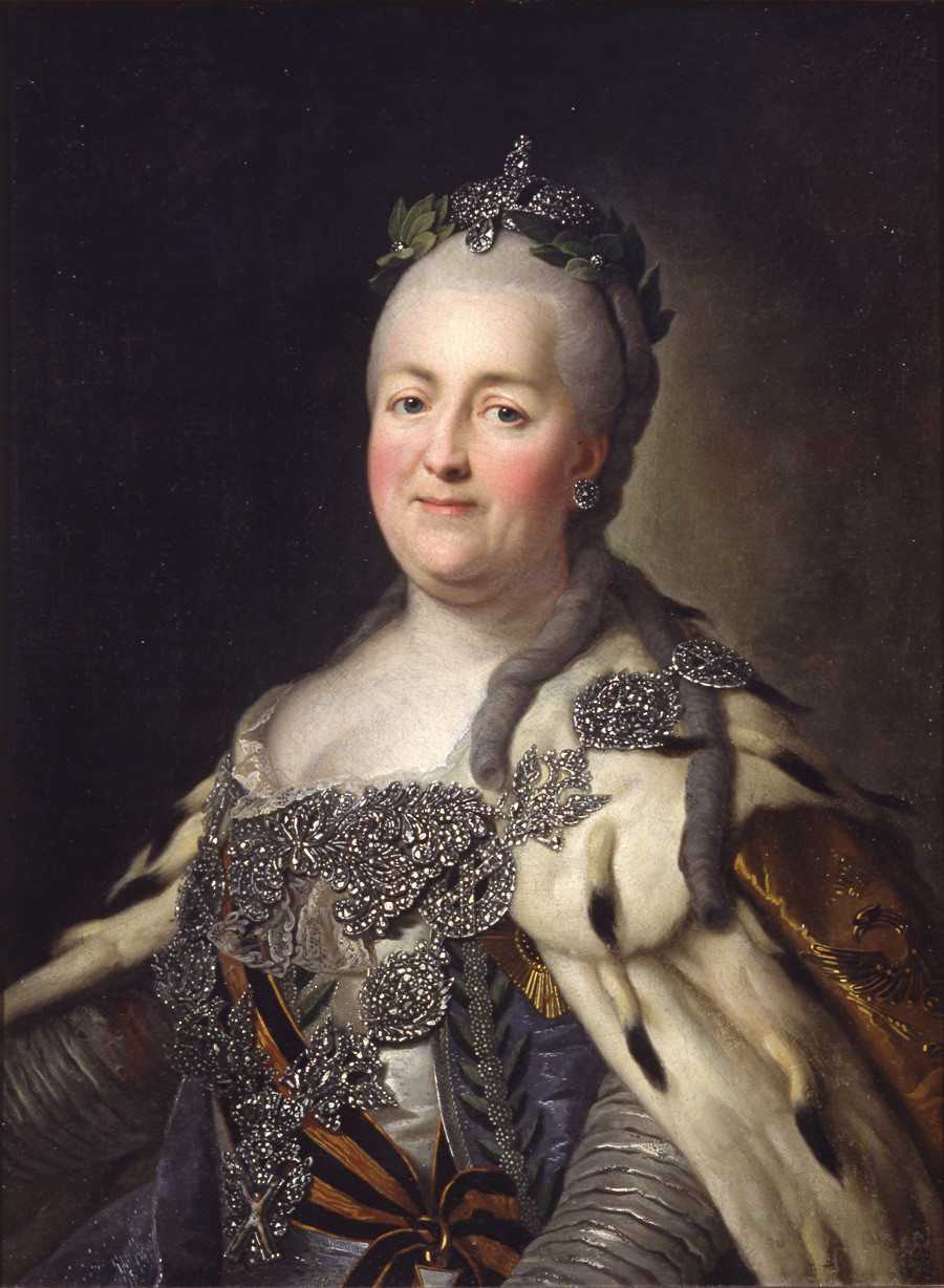 Catarina II em seus últimos anos de vida. 
