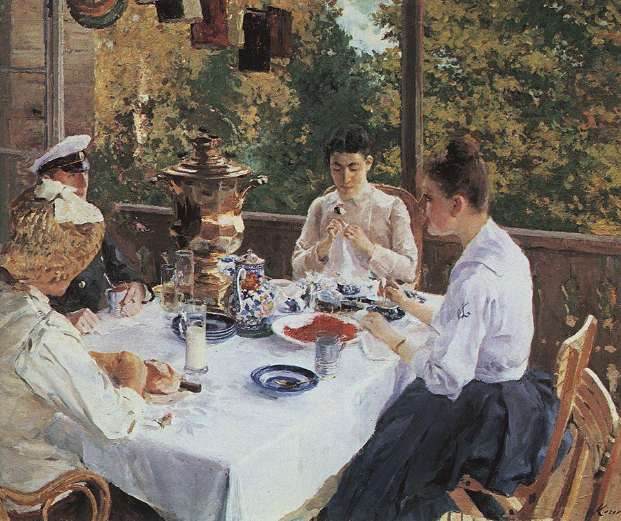 “Di Meja Teh”, Konstantin Korovin, 1888