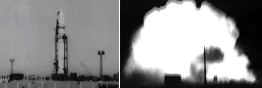 L'esplosione nel cosmodromo Bajkonur, una tragedia passata alla storia come 
