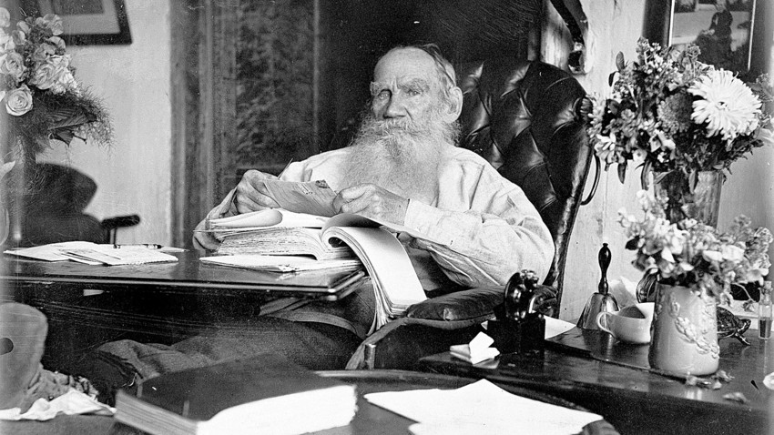 Leo Tolstoy on his 80th birthday