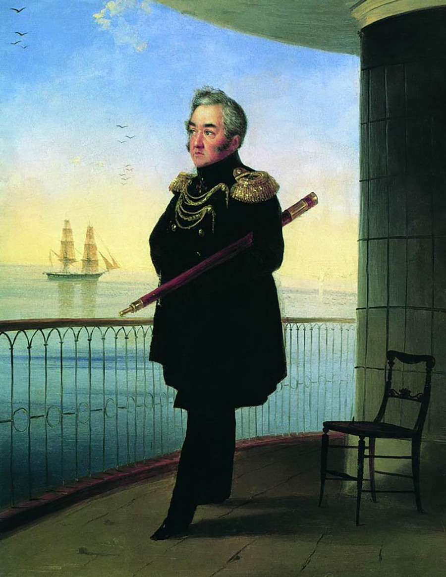 Michail Lasarew (1788 - 1851) im Porträt von Iwan Ajwasowskij