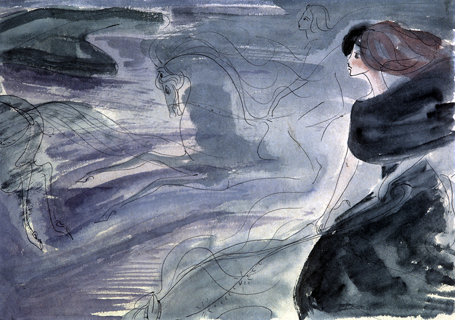 『巨匠とマルガリータ』のための挿絵（1968年、16歳）