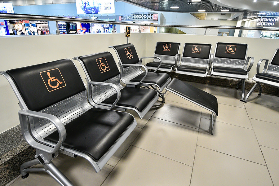 Waiting area in Pulkovo airport, St. Petersburg