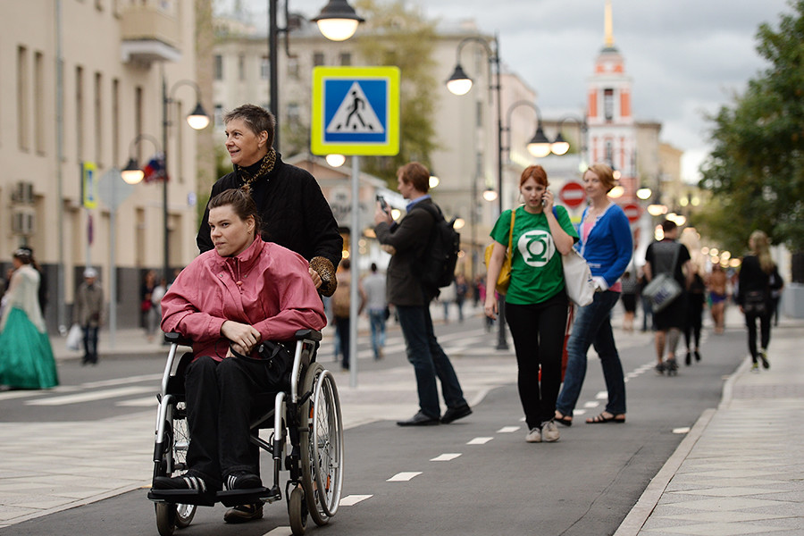 Both Moscow and St. Petersburg have many pedestrian zones
