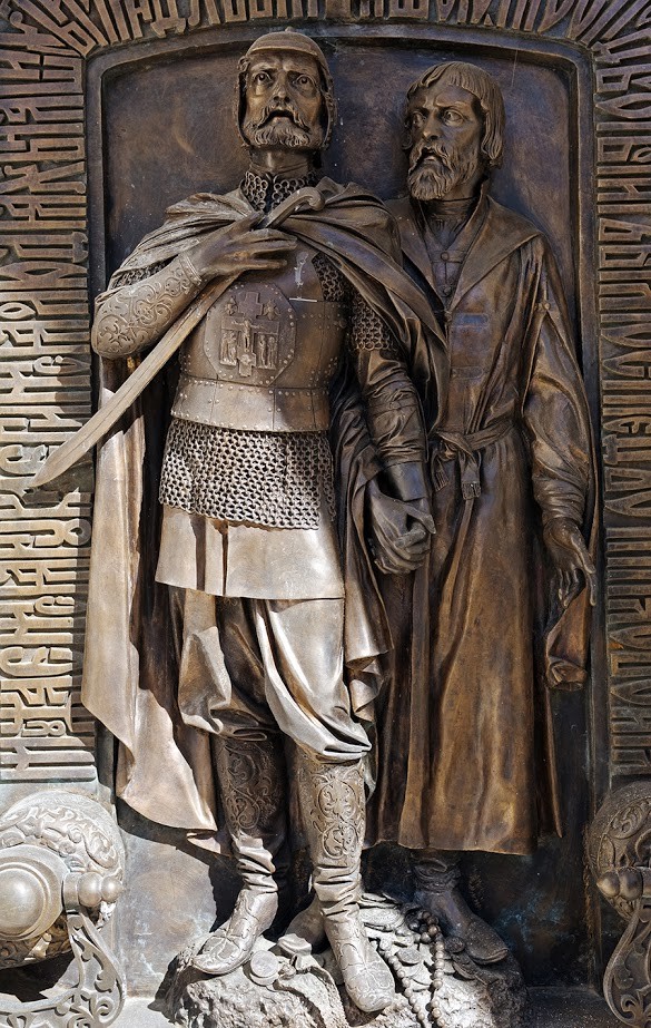 Požarski in Minin na podobi v Suzdalu poleg grobnice kneza Dmitrija Požarskega