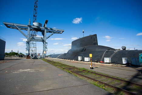 Podmornica Dmitrij Donski v Belomorski bazi v Severnodvinsku. 