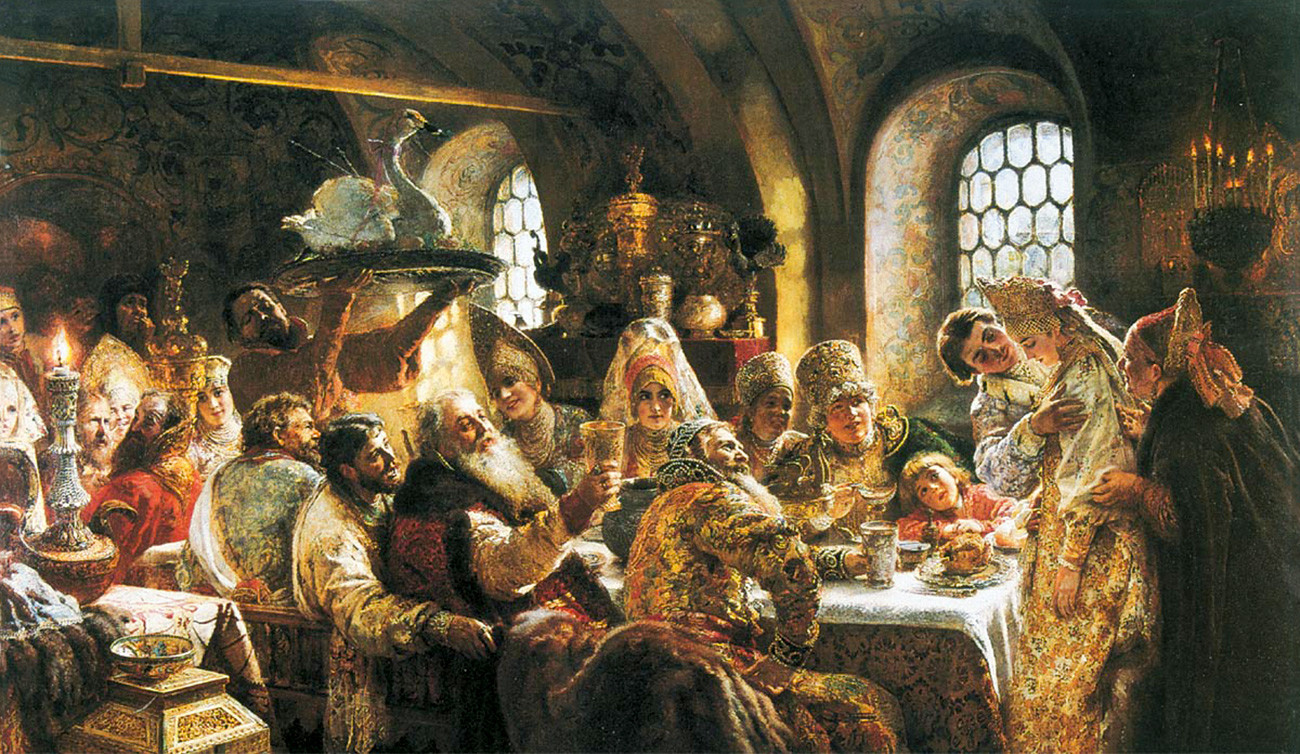 Константин Маковски, „Свадба“ (1883)
