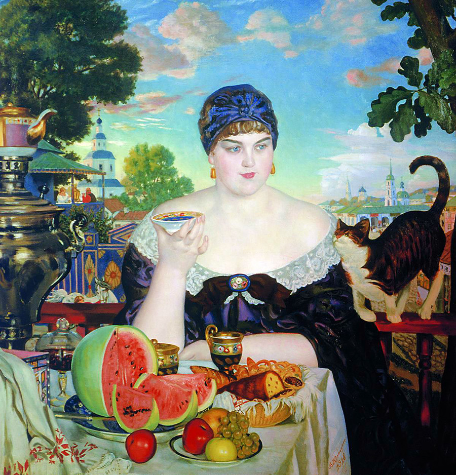 Hora do chá da mulher de um comerciante, 1918