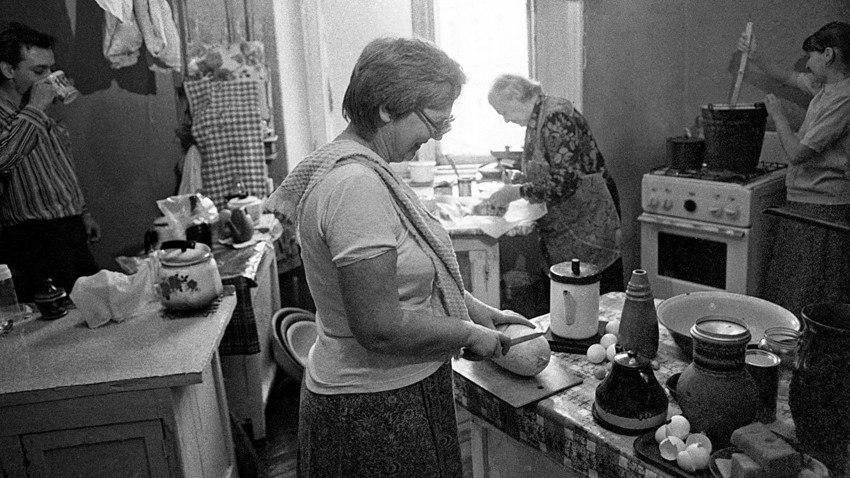 Kitchen in a communal flat in Moscow