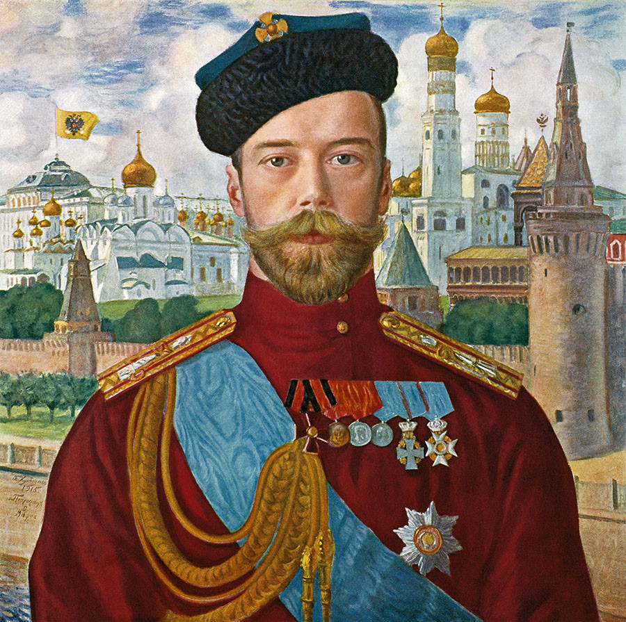 Porträt des Zaren Nikolai II., 1915