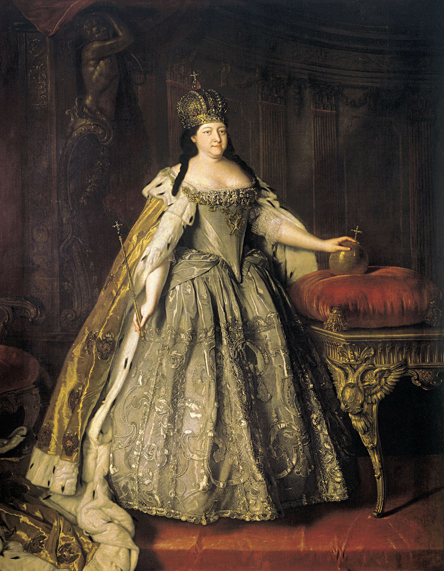 Retrato da Imperatriz Ana da Rússia (Anna Ioannovna) por Louis Caravaque.