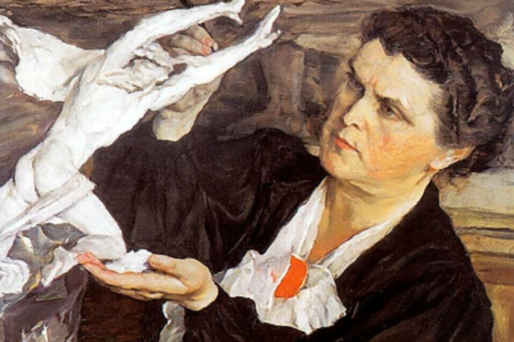 Mihail Nesterov: Portret kiparke Vere Muhine (1940).